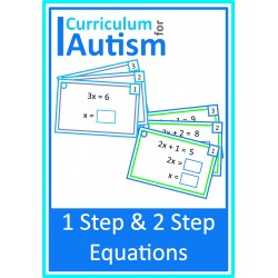 One Step Two Step Equations With Scaffolding write & wipe cards